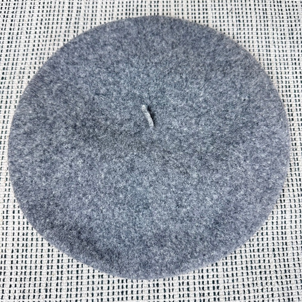 Kangol Beret Unisex Size OS Gray 100% Wool Made in England Vintage Hat